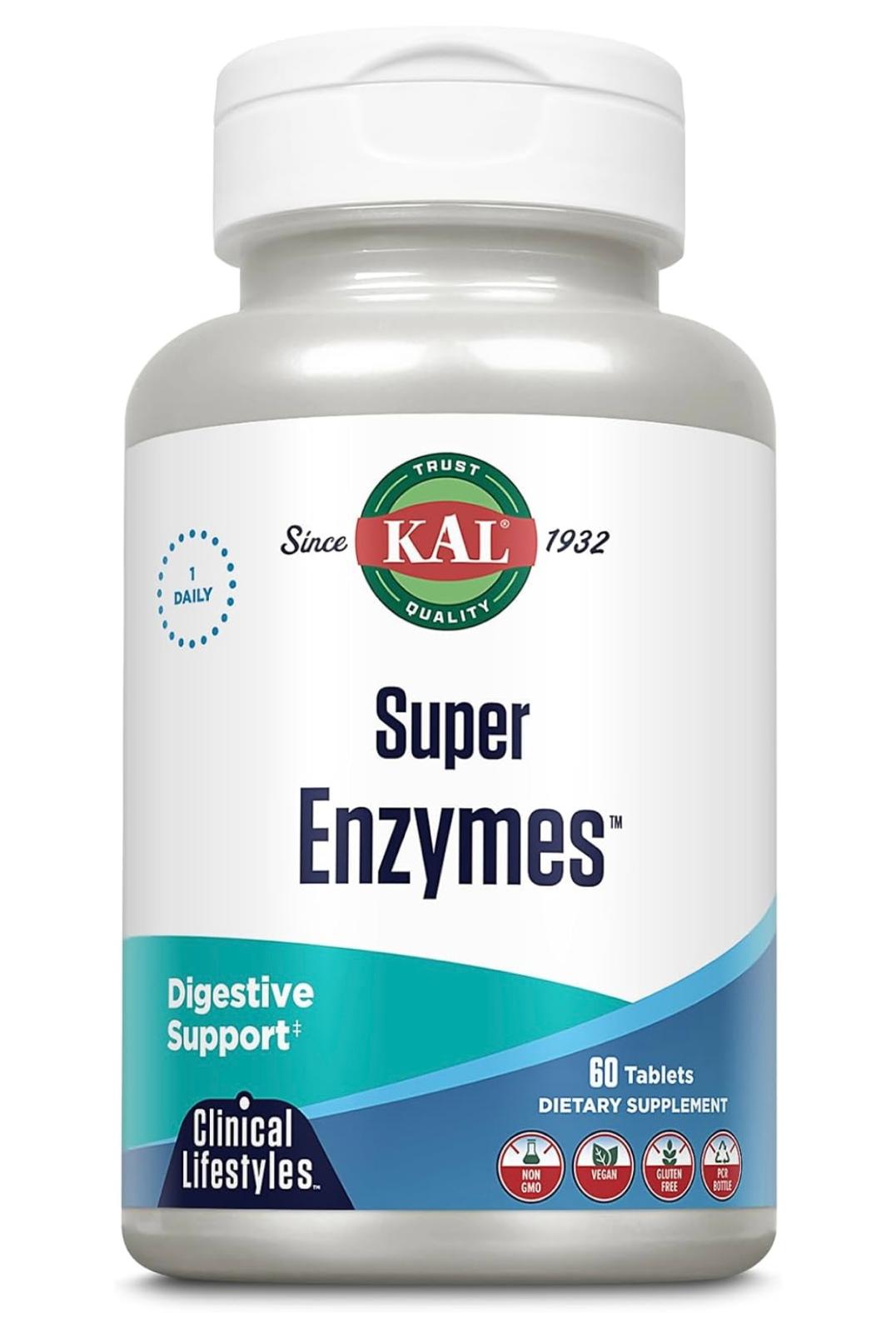 Kal Super Enzymes Tablets, 60 Count